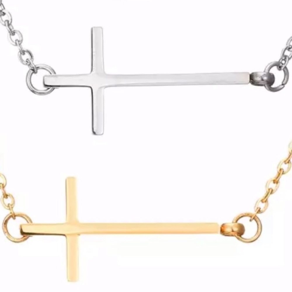 ✨✨Sideway cross Necklace✨✨ - Picture 2 of 5